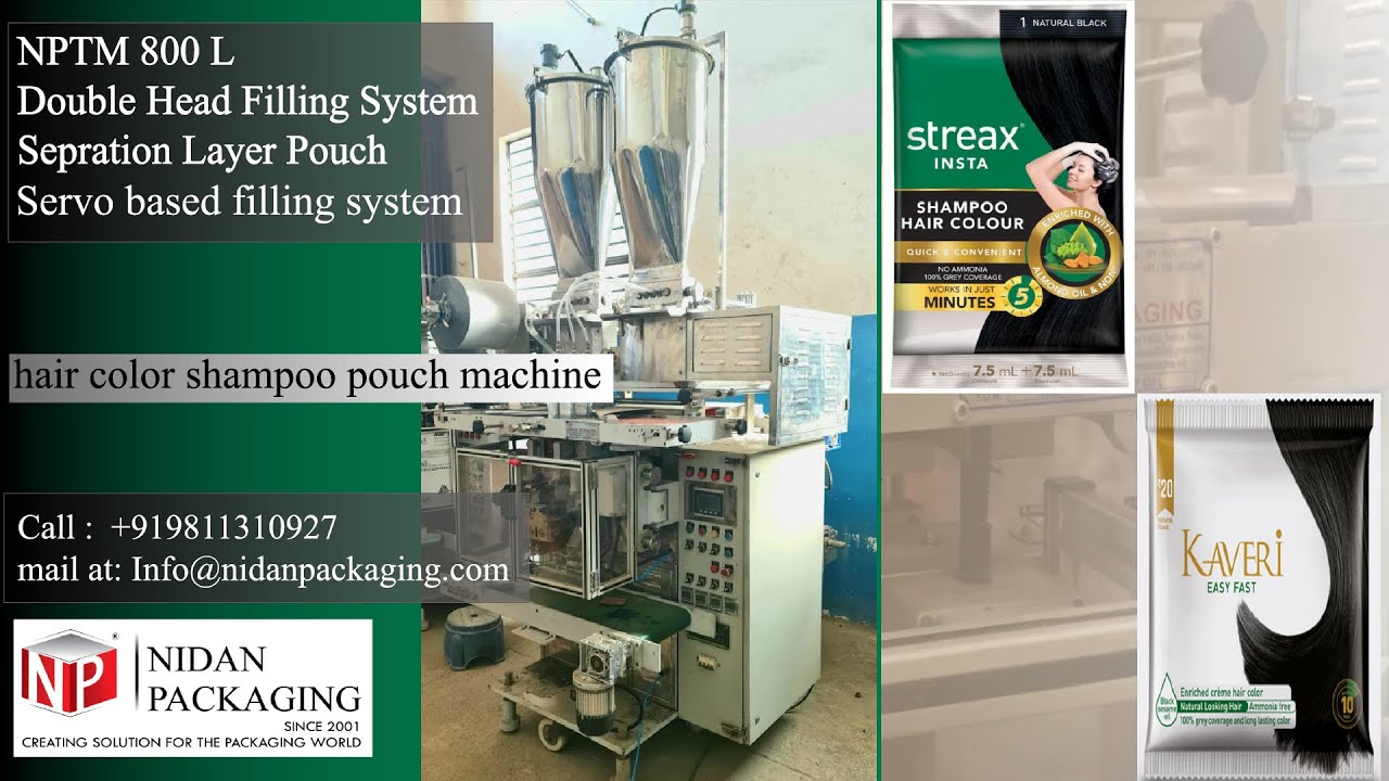 MULTI TRACK - Nidan 4 Track hair color shampoo pouch packaging machine - Nidan Packaging