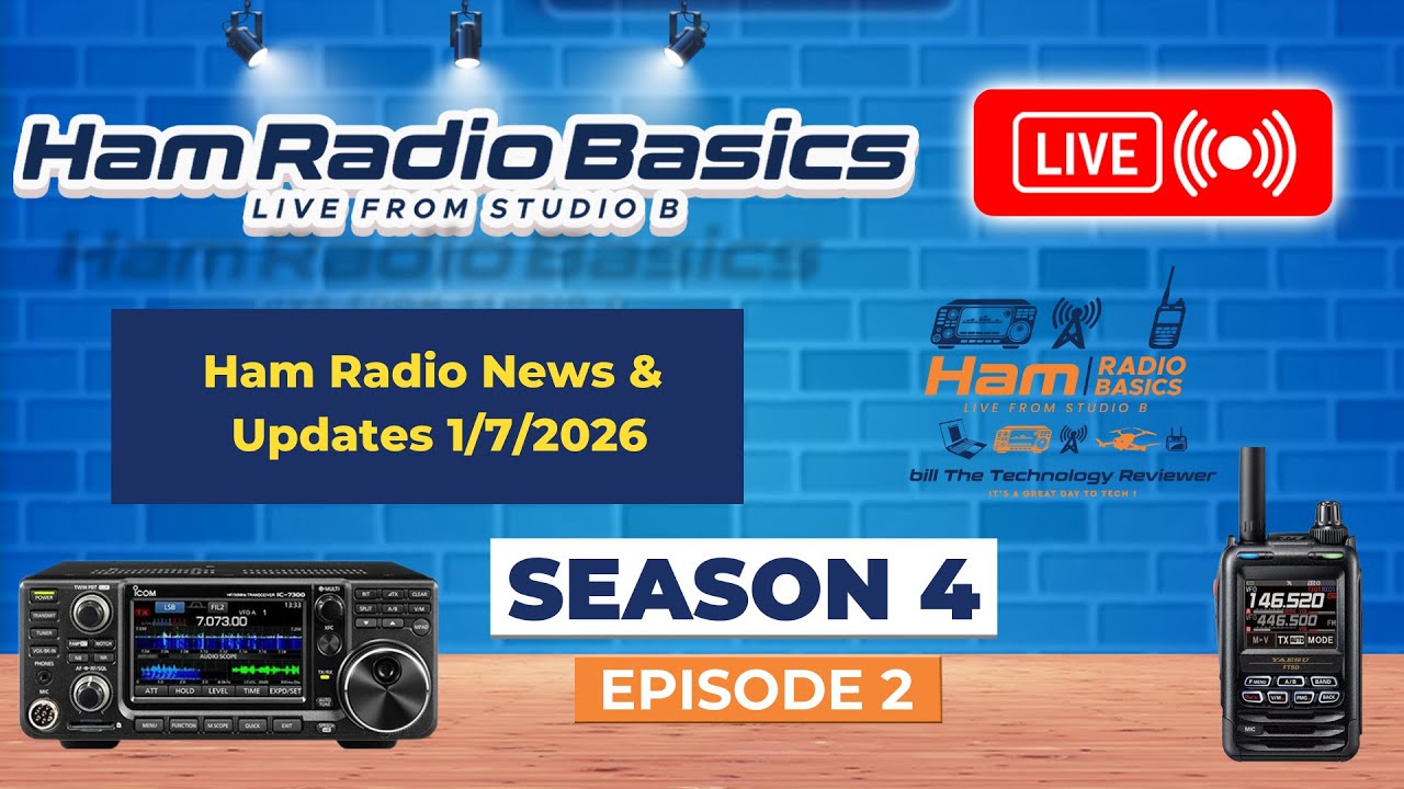Ham Radio Basics Live Season 4 Episode 2 Ham Radio News & Updates 1/7/2026