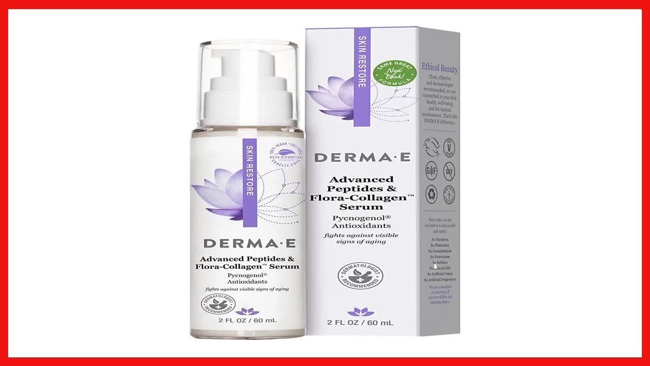 Great product -  DERMA E Advanced Peptides and Flora-Collagen Serum &ndash; Double Action Collagen Face Cr