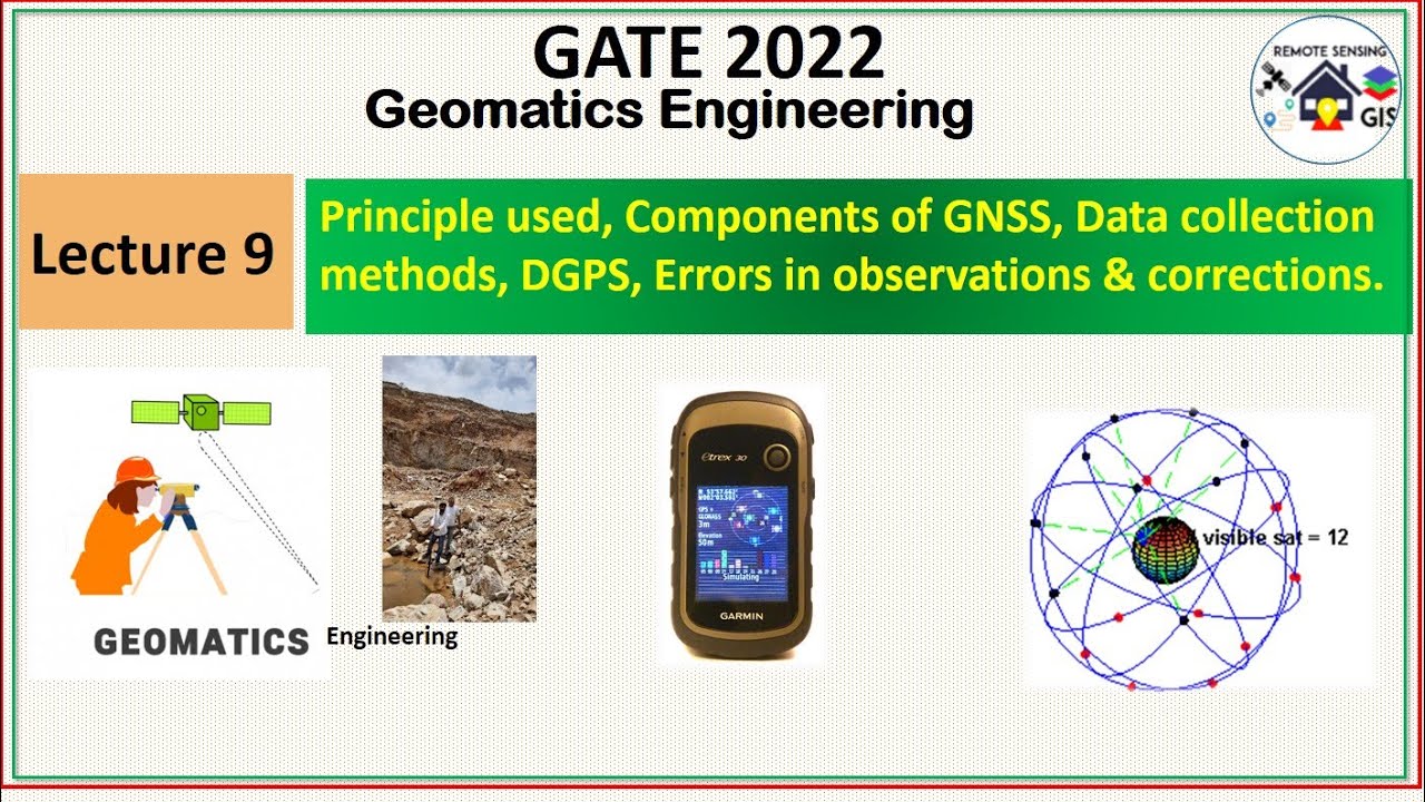 Components of GNSS, Data collection methods, DGPS, Errors in observations | Geomatics Engineering |