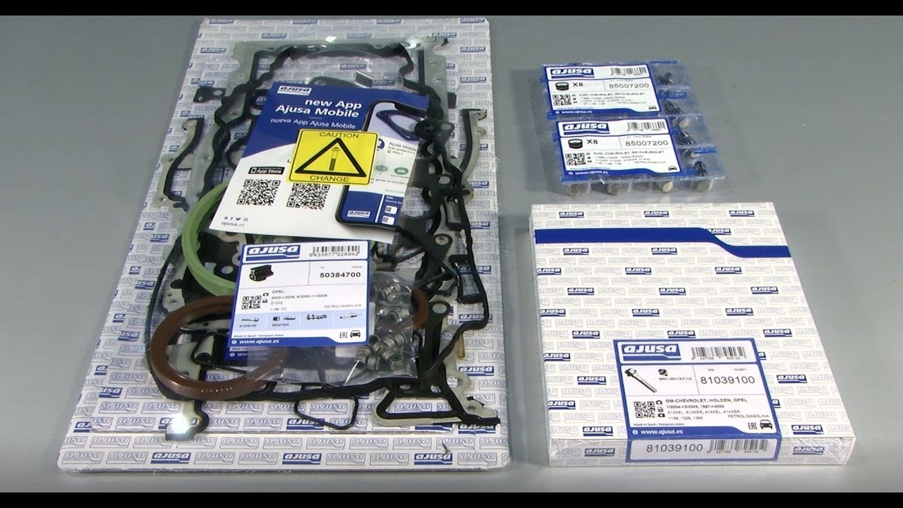OPEL CORSA 16v (Z12XE) Full gaskets set assembly – Montaje del juego completo de juntas Ajusa