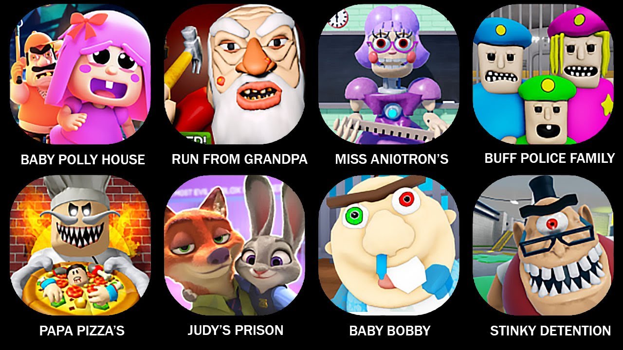 ROBLOX:BABY POLLY HOUSE ESCAPE! (OBBY),RUN FROM GRANDPA! (SCARY OBBY),MISS ANI-TRON'S...#roblox