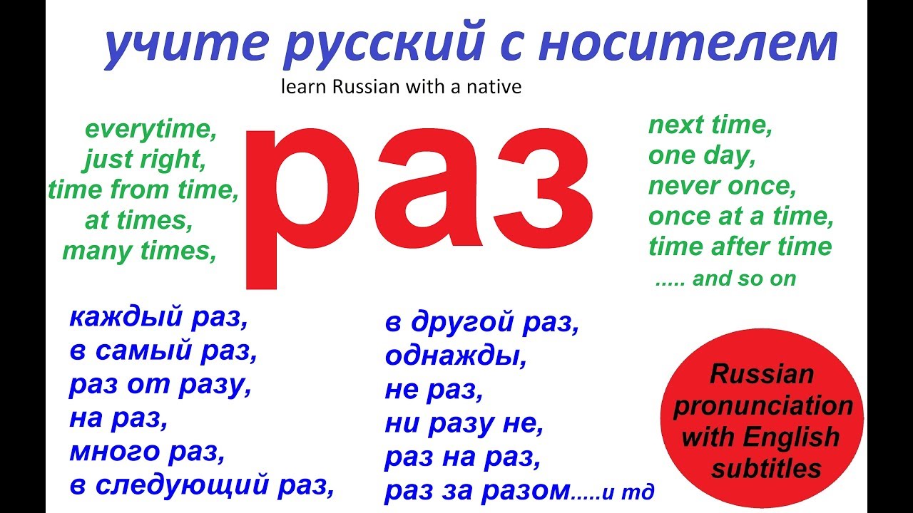 № 87  Каждый раз, в другой раз, много раз, ни разу...и другие / русский язык