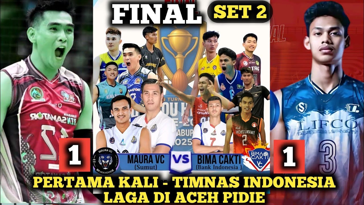 FINAL TERMEWAH 🔥 MAURA SUMUT VS BIMA CAKTI BI - PIALA OPEN WAKIL BUPATI PIDIE DI GOR PCC SIGLI 2025