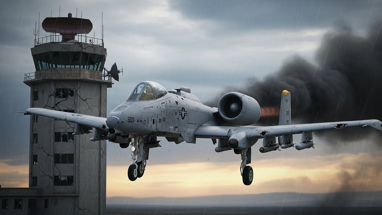Даже башня потеряла надежду — пока самолет A-10 не доехал до дома, окутанный дымом.