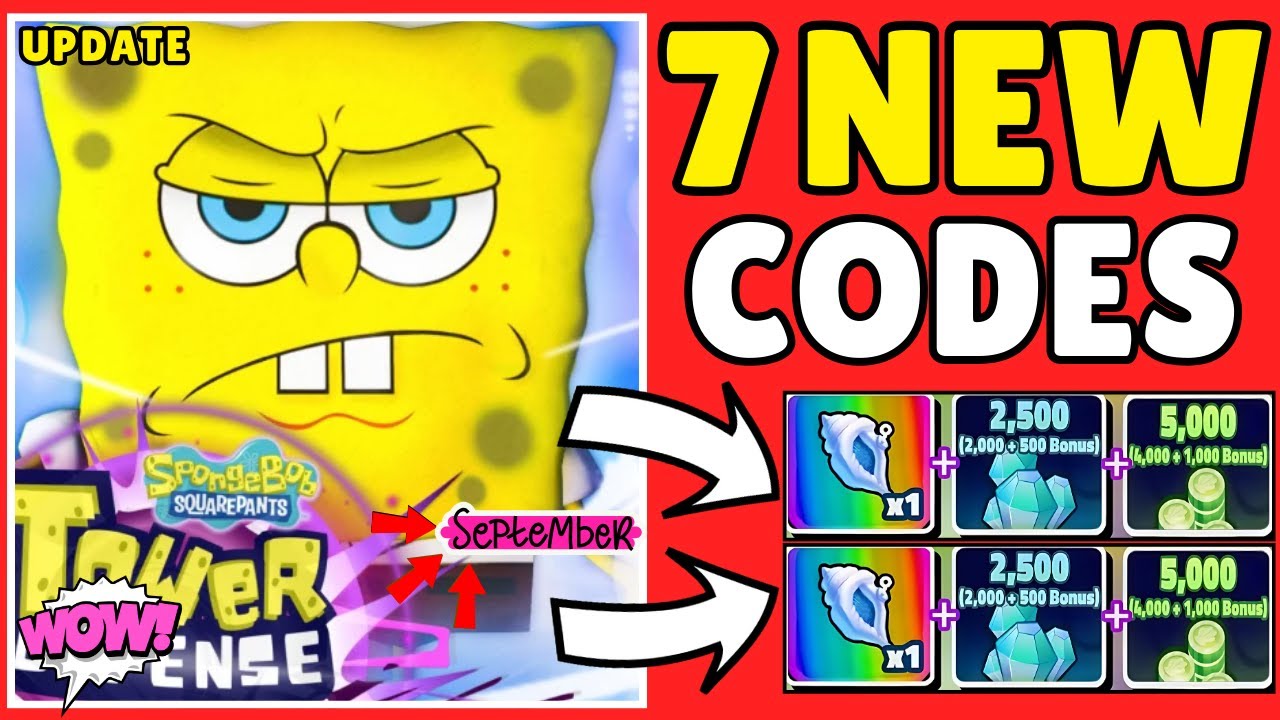 🎁SEPTEMBER CODES🎁CODES FOR SPONGEBOB TOWER DEFENSE IN SEPTEMBER 2025 - ROBLOX SPGEBOB TD CODES 2025