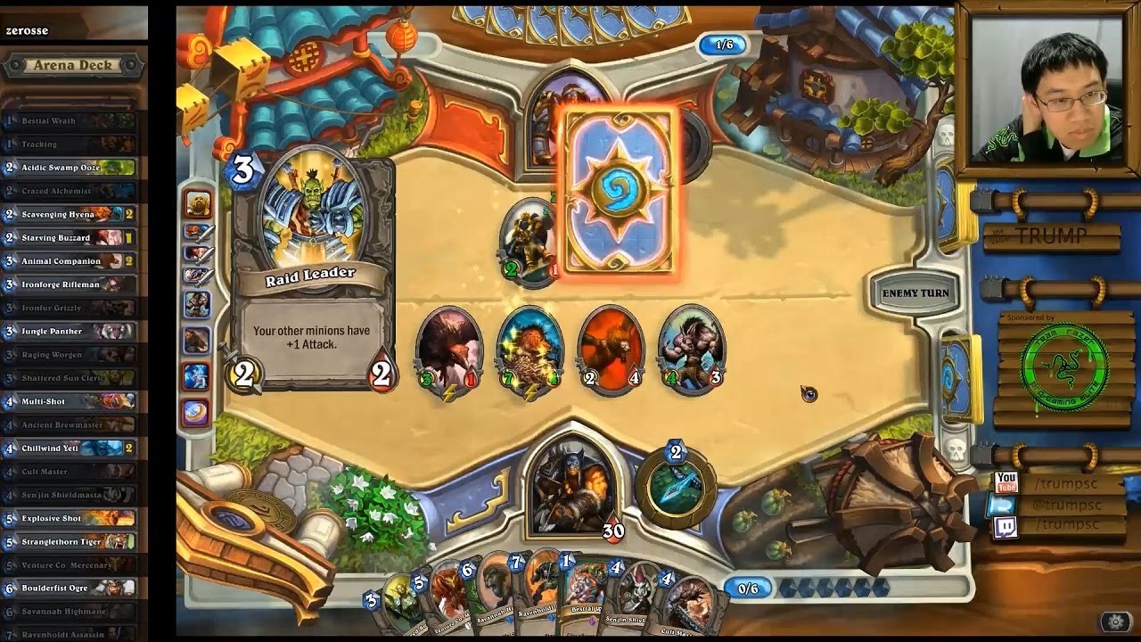 Hearthstone Arena с Трампом: колода тяжелого охотника на зверя