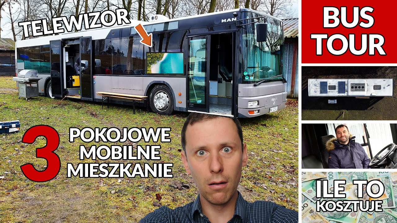 🏡 3 Pokojowe mobilne mieszkanie. 🤑 Ile kosztuje taki kamper? 📺 Zewnętrzny Telewizor