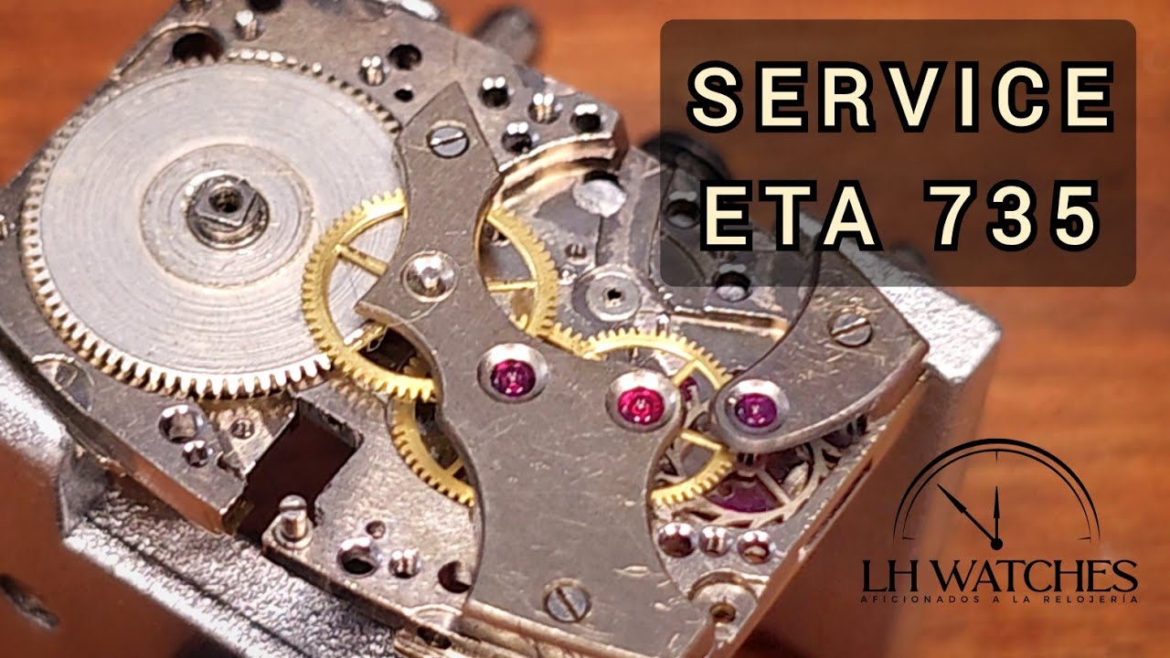 Old Mechanical Watch Repair Restoration ETA 735 Service  Disassembly Cleaning & Assembly Very Easy