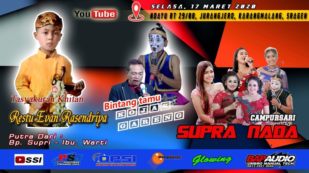 LIVE  SUPRA NADA | BAP SOUND | NDAYU RT 29/08, JURANGJERO, KARANGMALANG, SRAGEN