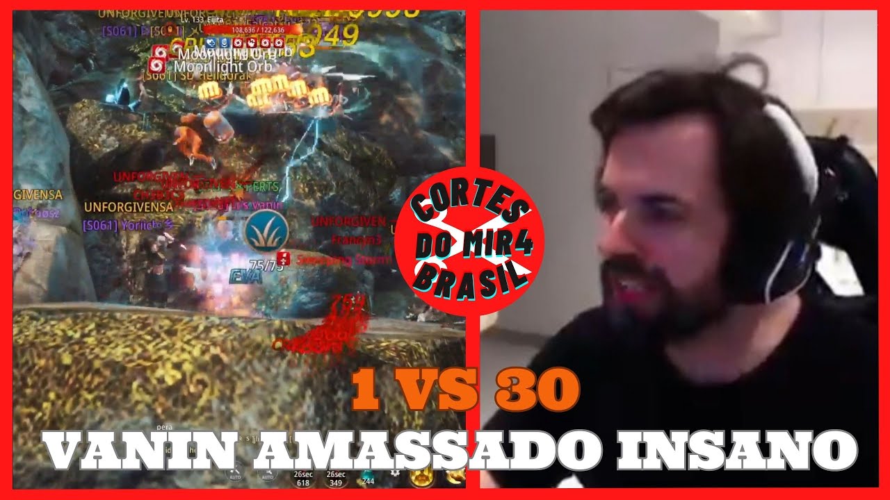 1 VS 30 VANIN AMASSANDO UM CLAN INTEIRO | CORTES DO MIR4 BRASIL