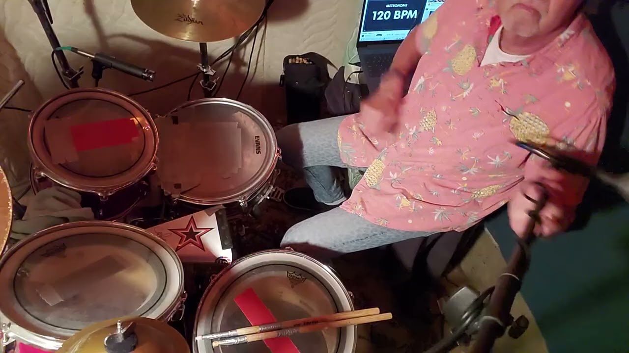 Don't Stop Believin', drum parts explained as I play them.