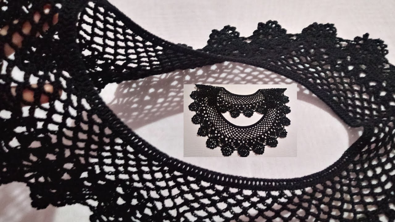 صدر كروشي دائري خطوة بخطوة للمبتدئات -  crochet collar
