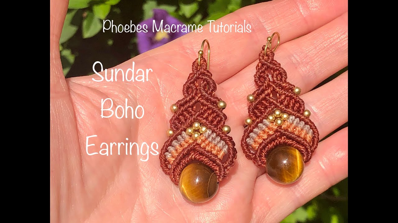 Sundar Boho Earrings | Quick & Easy Step By Step Macrame Tutorial | DIY Festival Jewellery