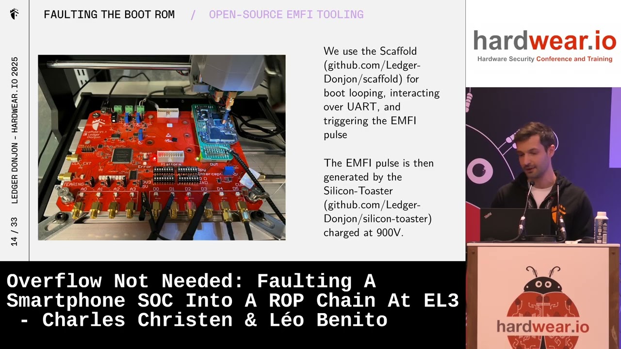 Hardwear.io NL 2025 | Overflow not needed: faulting a smartphone SOC into a ROP chain at EL3