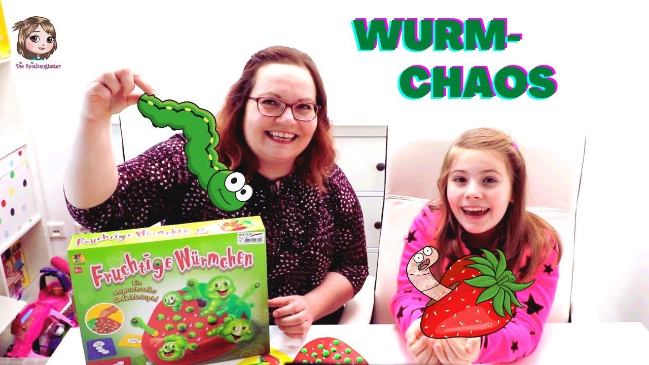 FRUCHTIGE W&Uuml;RMCHEN 🐛 Hannah vs. Mama 🐛 Wer f&auml;ngt am schnellsten die richtigen W&uuml;rmer?
