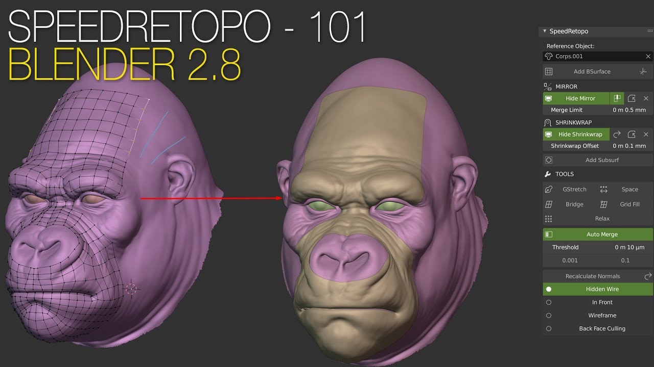 Speedretopo - 101 - Blender 2.8