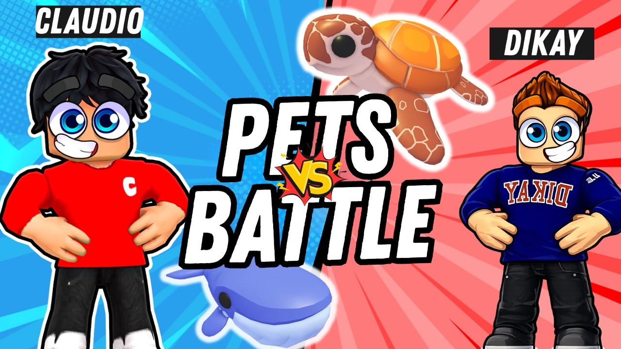 PET BATTLE in ADOPT ME! Dikay vs Claudio! Community Game!