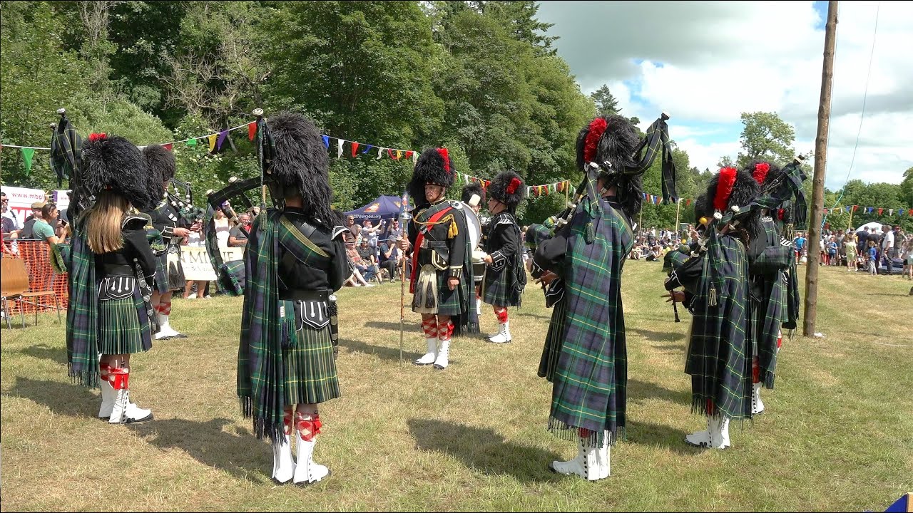 Minstrel Boy & Braes of Killiecrankie by Lonach Pipe Band during 2023 Drumtochty Highland Games