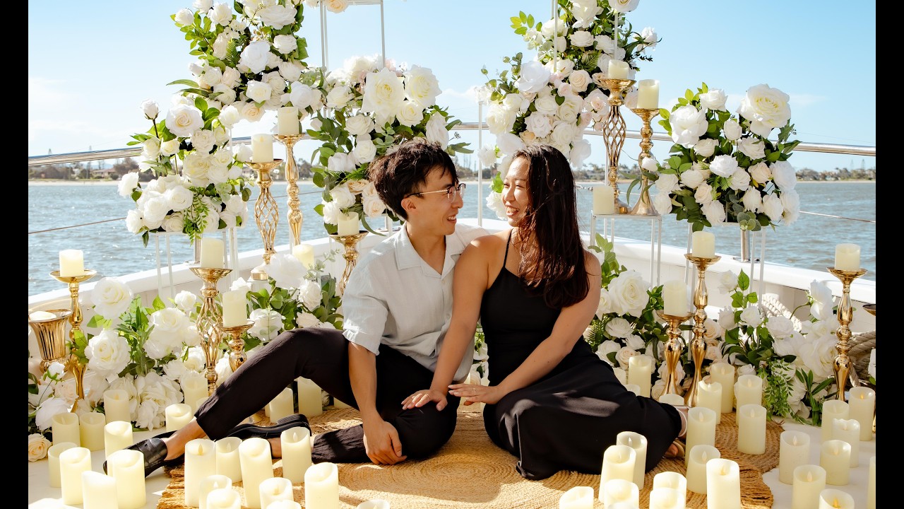 Romantic Boat Cruise Proposal on the Gold Coast, Australia