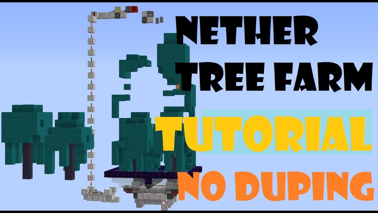 (Tutorial)Fully Automatic Nether Wood Farm (No TNT Duplication) - Minecraft