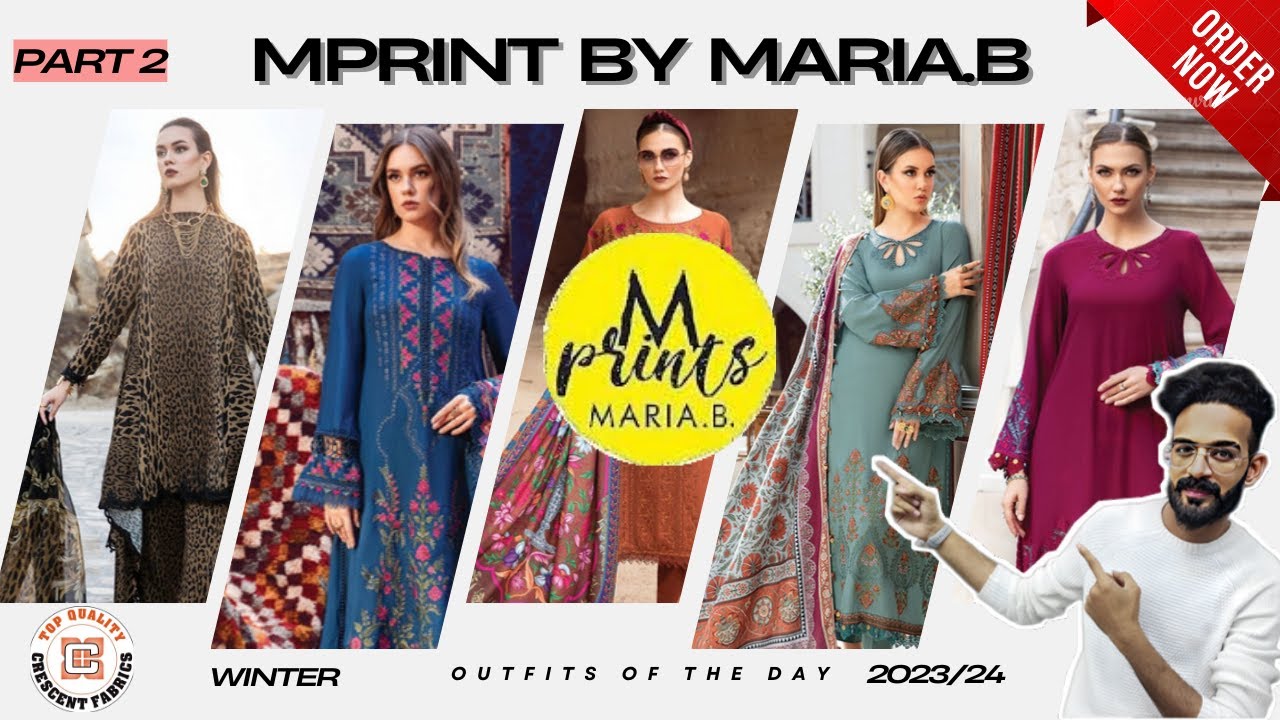 Maria B New Mprint Linen Unstitched Collection Winter Edition 23 Part 2