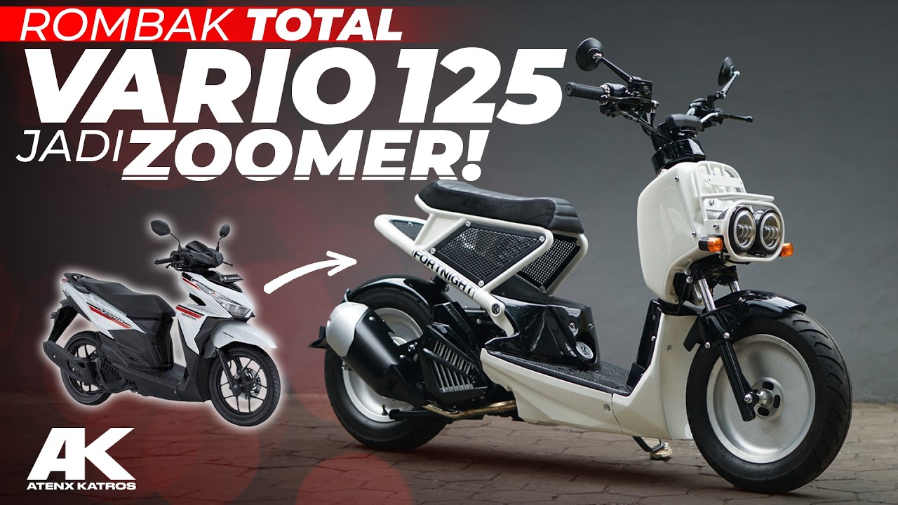 Honda Vario 125 dipenggal Atenx Katros! Custom Jadi Honda Zoomer