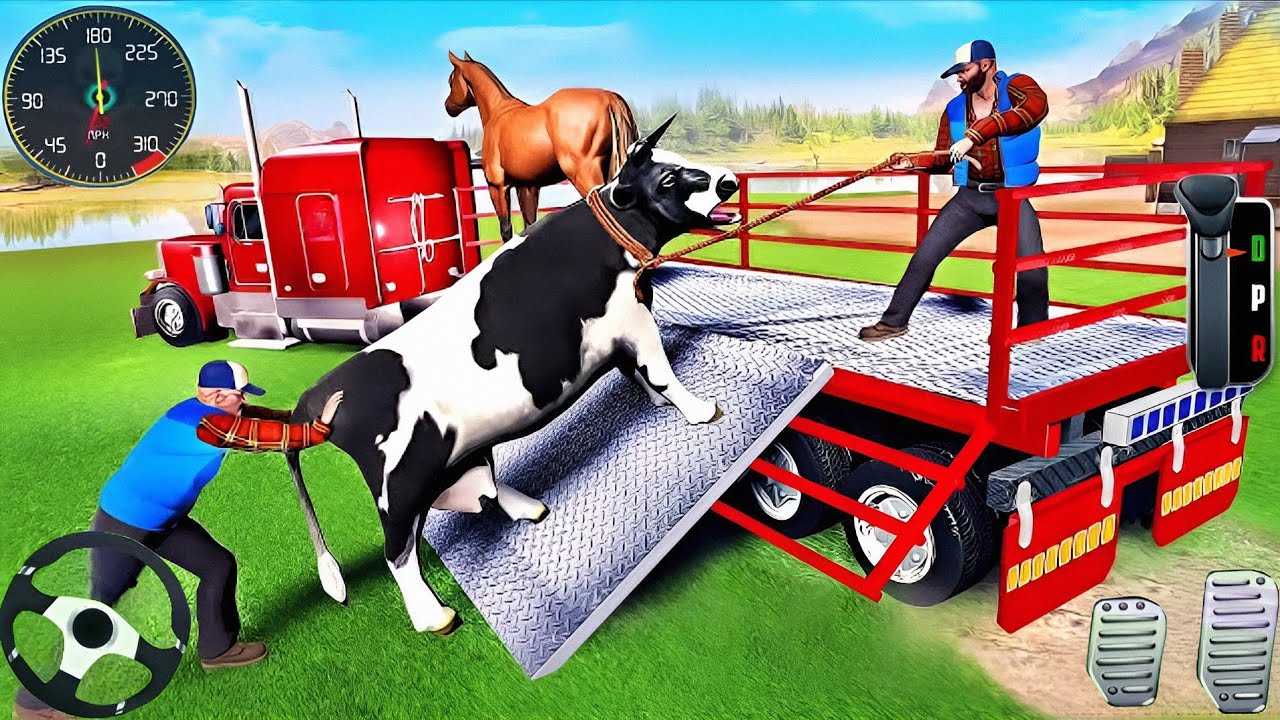 Real animal game 3D transporting city game. 
