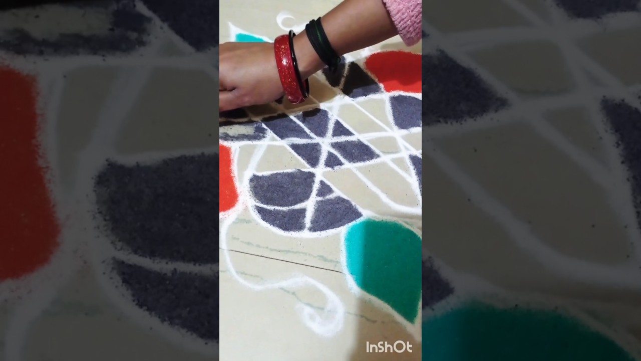 👌👍colorful rangoli design for festival #shorts #rangolidesign #art #youtubeshorts #trendingshorts