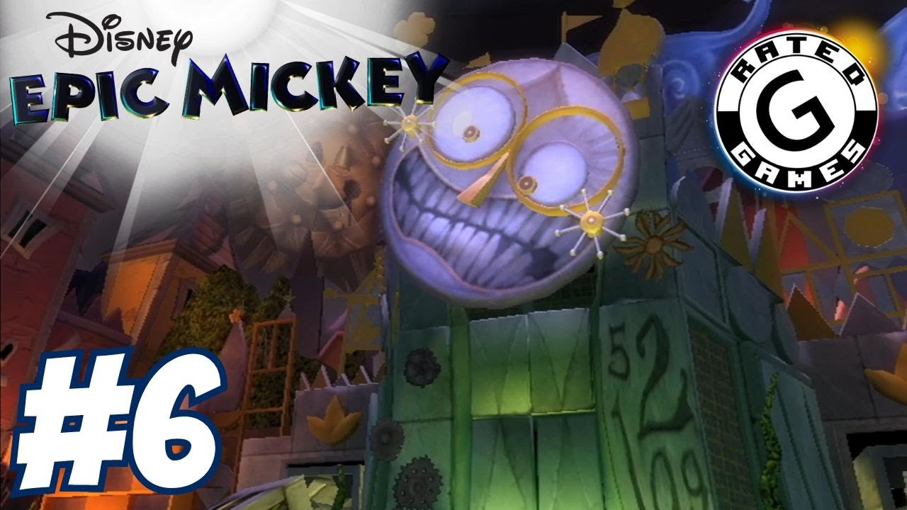 Epic Mickey 🖌️ Nintendo Wii 🖌️ European Boat Ride and Clocktower Boss Fight || No Commentary