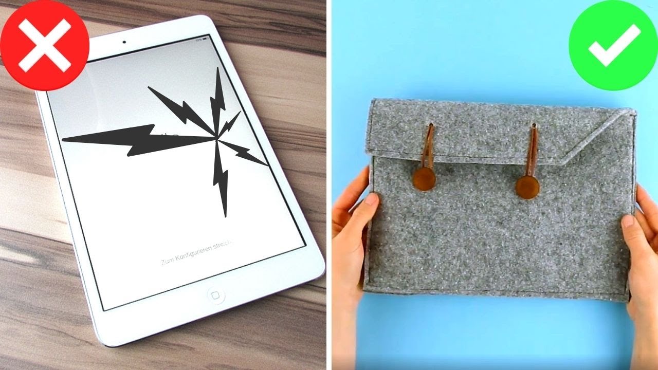 COME REALIZZARE UNA CUSTODIA PROTETTIVA PER TABLET FAI DA TE || Contro Urti e Graffi