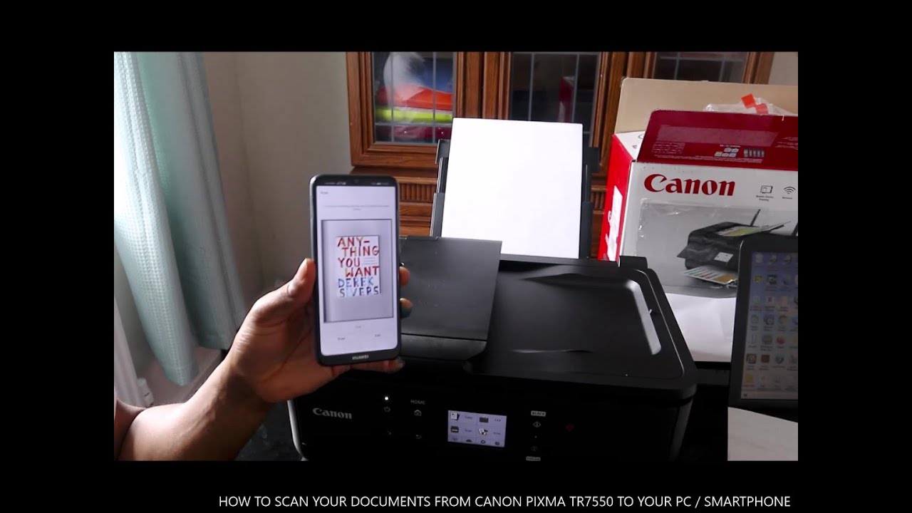 HOW TO SCAN YOUR DOCUMENTS FROM CANON PIXMA TR7550 TO YOUR PC / SMARTPHONE