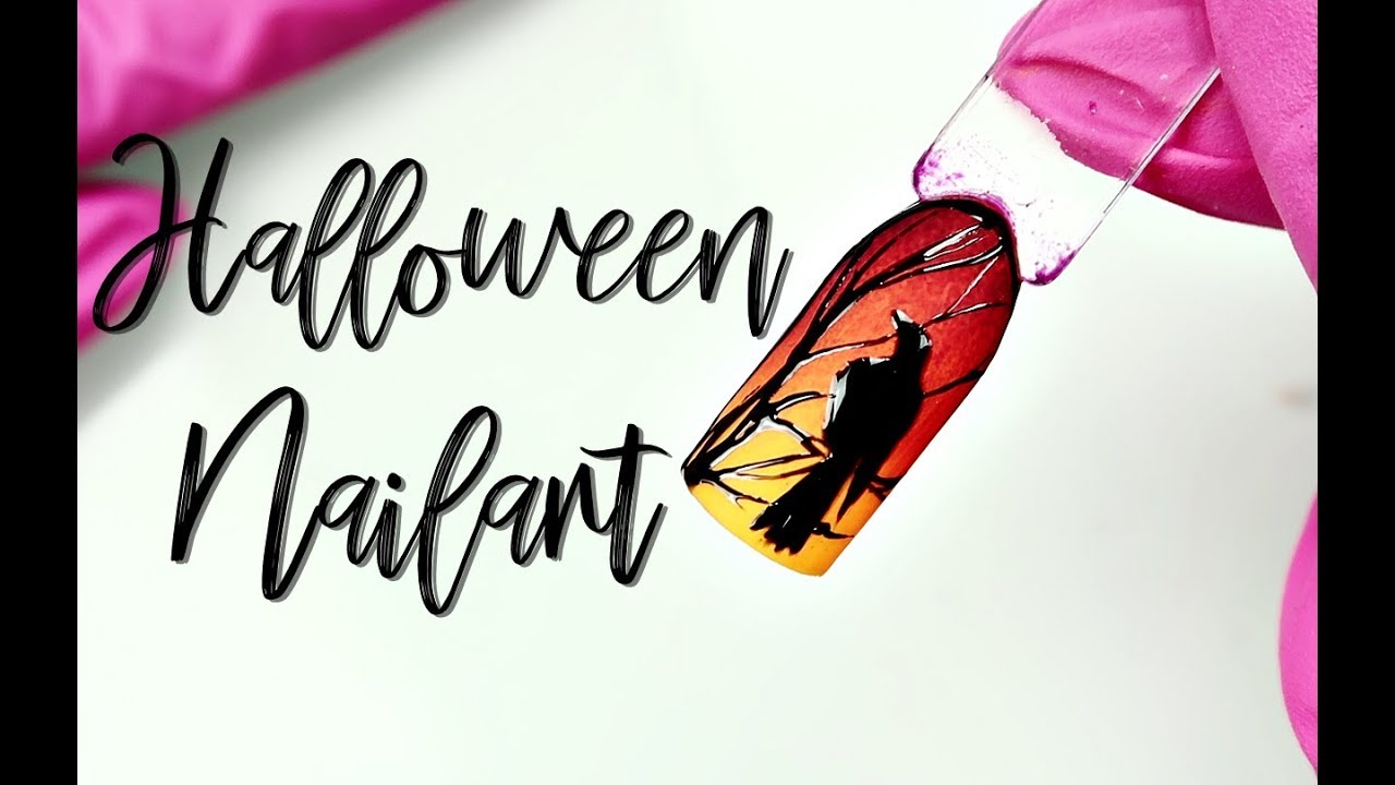 💅 Mix Media💅 :: Halloween Nailart :: black crow :: Odette Swan