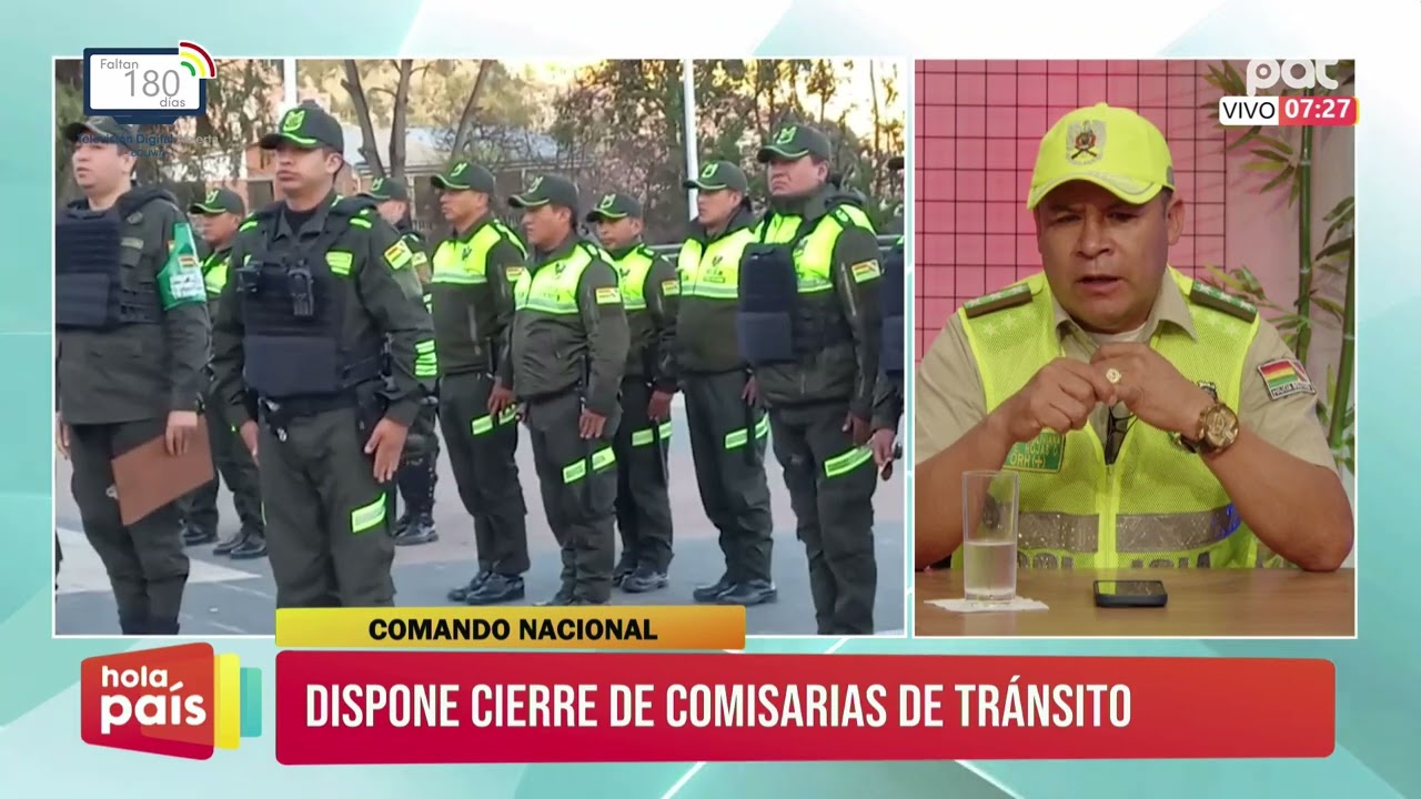 Cierre de comisarías de tránsito.