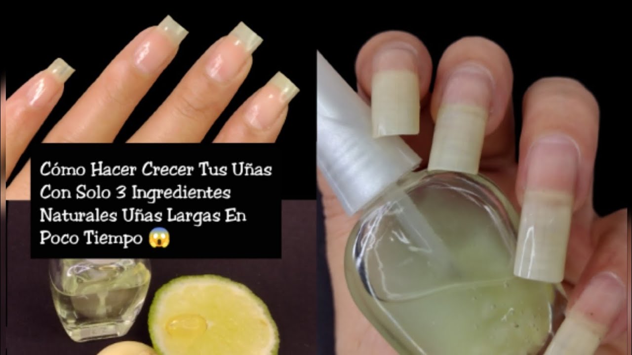 CÓMO HACER CRECER TUS UÑAS CON SOLO 3 INGREDIENTES NATURALES UÑAS LARGAS EN POCO TIEMPO 😱