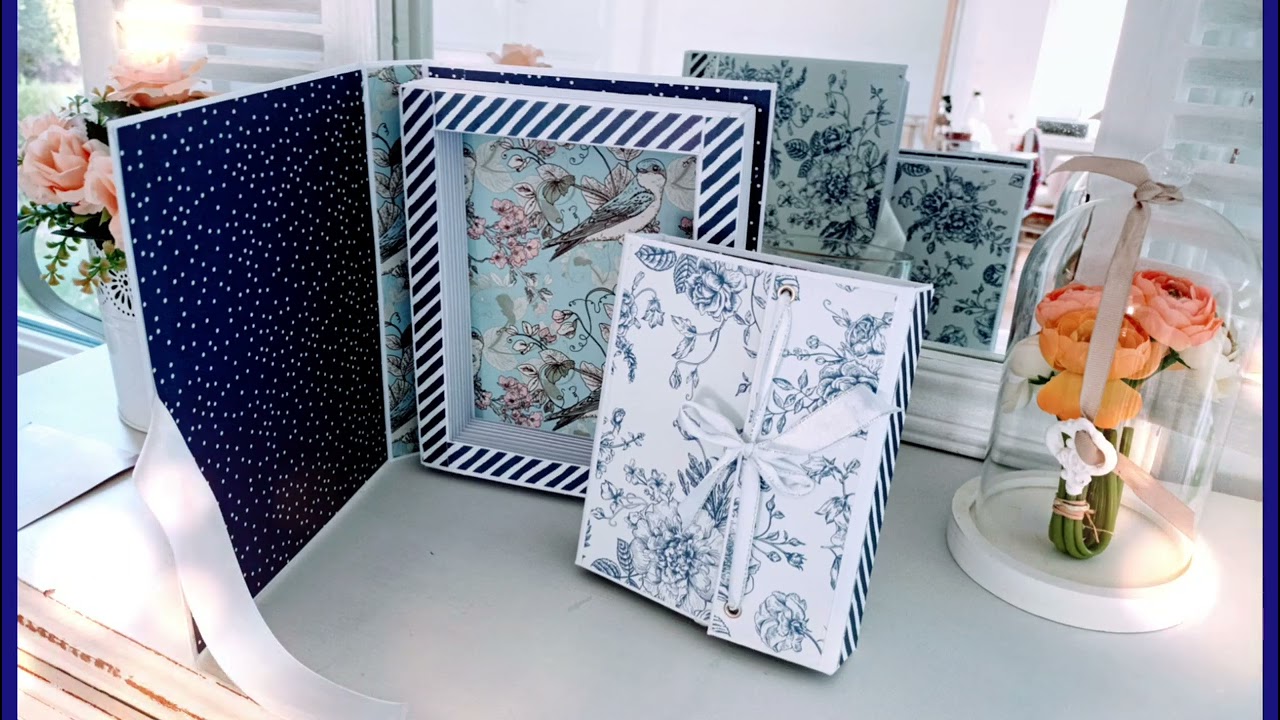 Pr&eacute;sentation mini album dans sa boite livre 😊#scrapbook #scrapbooking #tutorielscrap