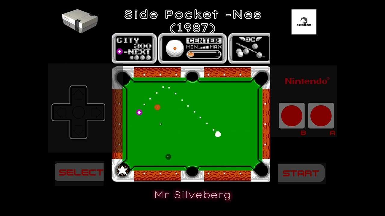Side Pocket (1987) I NES Gameplay