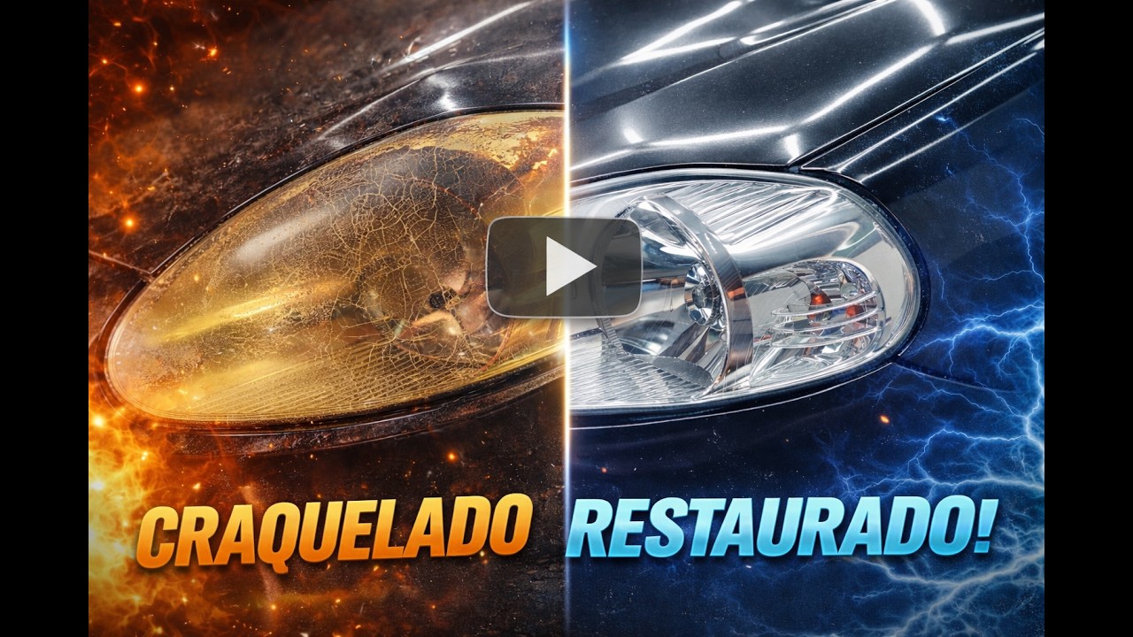 Restauração de farol craquelado