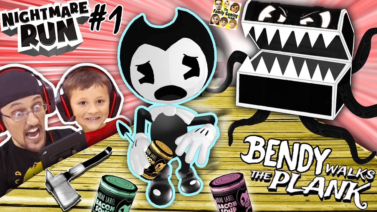 BENDY & THE INK MACHINE NIGHTMARE RUN!  Monster Treasure Chest: Episode 1 (FGTEEV Walks the Plank)