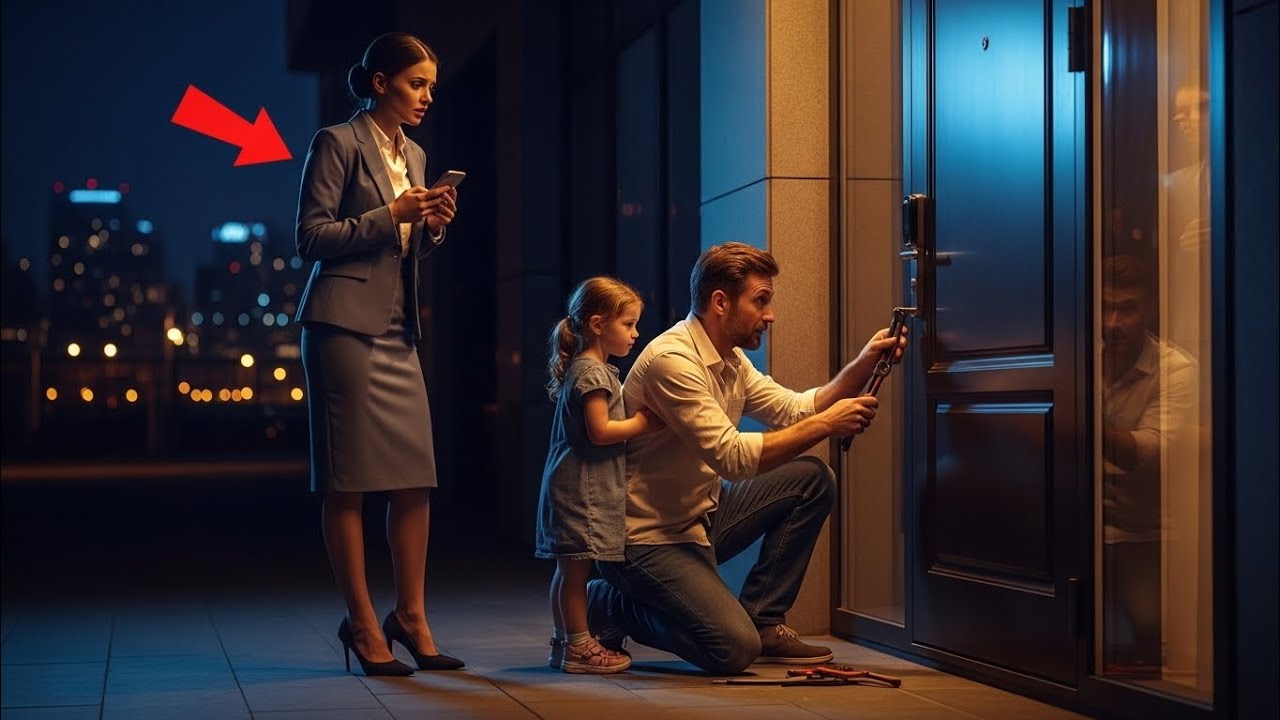 “She Was Locked Out and Helpless… A Single Dad Helped Her — Not Knowing She Was a CEO.”