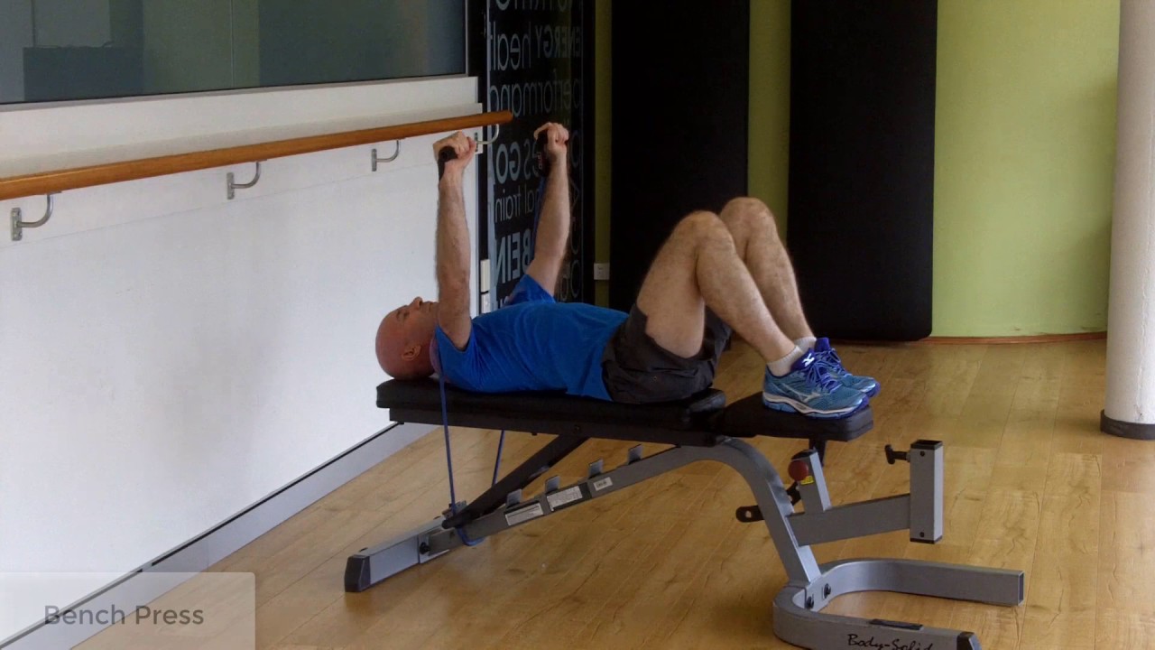 Bench Press with a Resistance Band