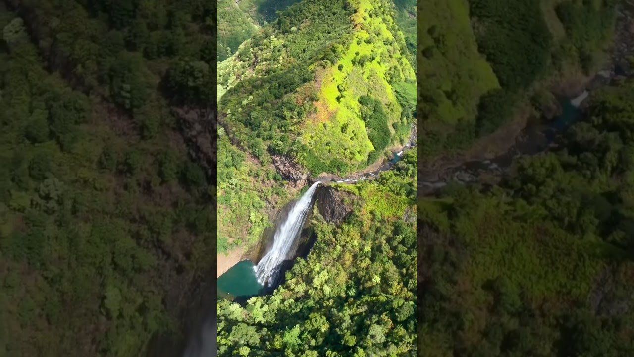 Jurassic Falls in Kauai, HAWAII #hawaiitravel #kauai #jurassicfalls