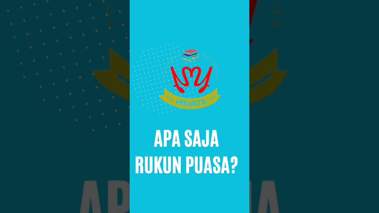kalian yang belum tahu ada berapa rukun puasa??