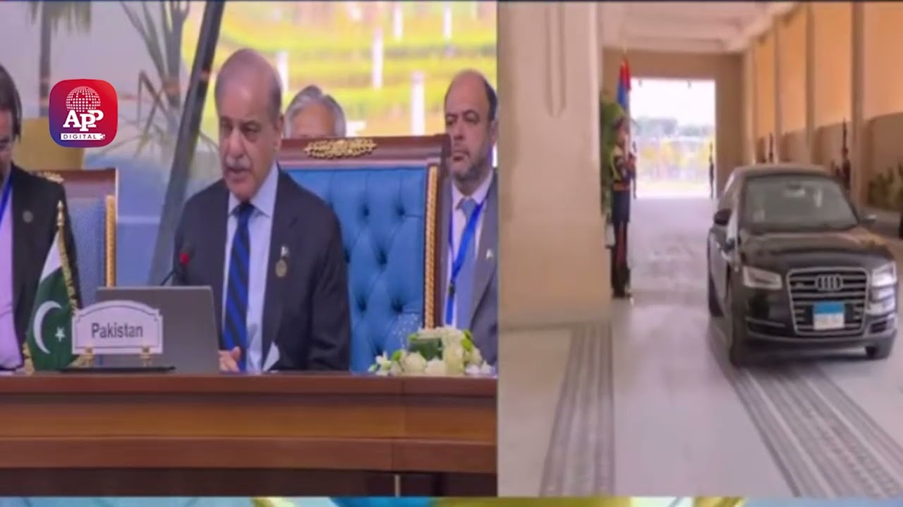 Prime Minister Muhammad Shehbaz Sharif addresses the 11th Developing Countries D 8 Summit Cairo