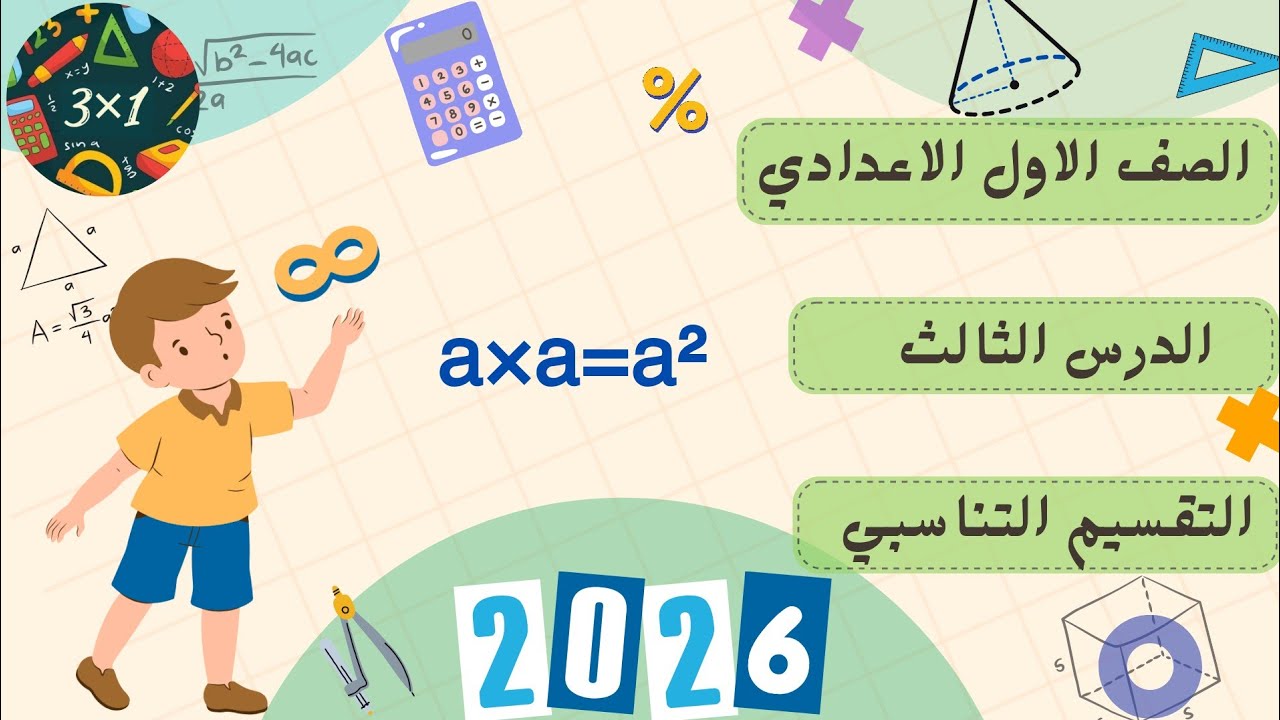  تطبيقات التنانسب ج2 التقسيم التناسبي | الدرس الثاني| الترم الأول| رياضيات أولي اعدادي | ا/ لوسيا