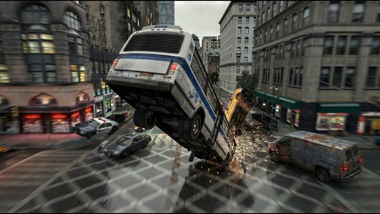 GTA 4 CRASH TESTING REAL CAR Ep. 3 Crazy Bus