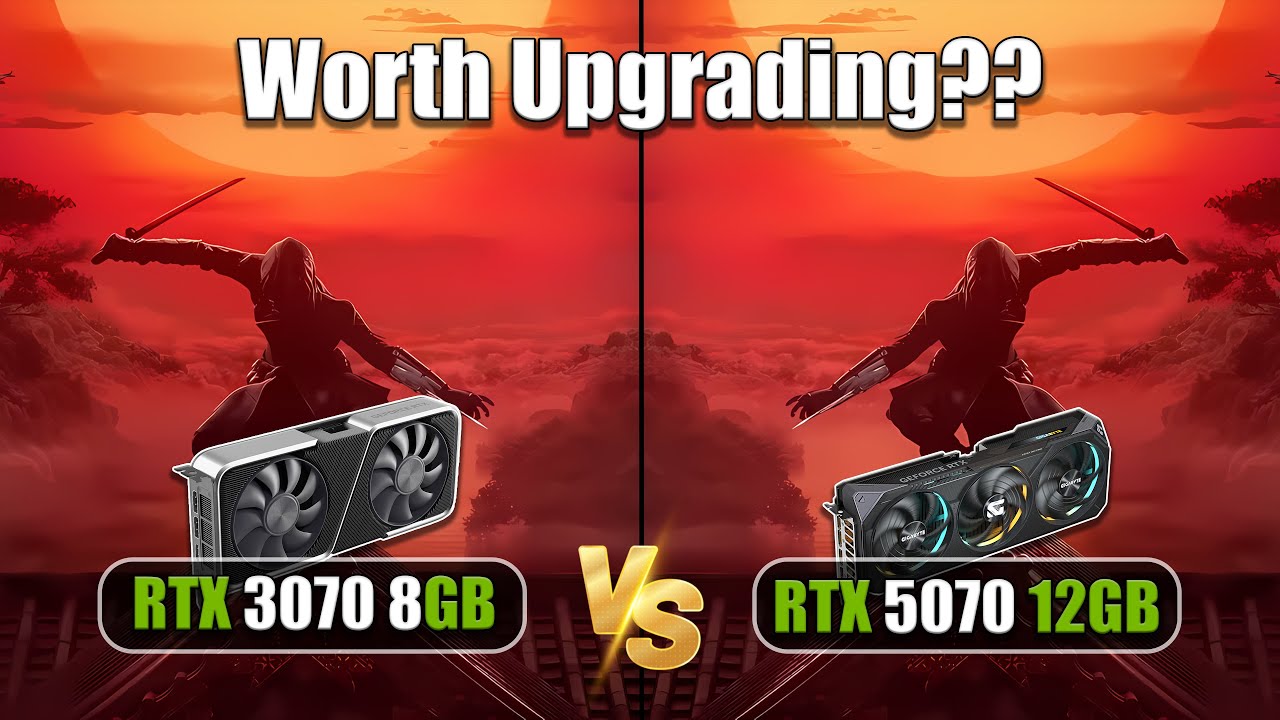 RTX 3070 8GB Versus RTX 5070 12GB | 1440p, 1080p | 8 Games