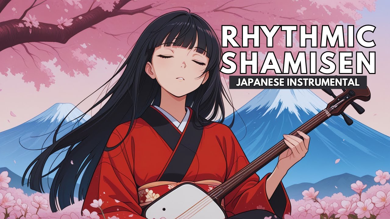 Japanese Instrumental - Rhythmic Shamisen Jam  (1 Hour Instrumental)