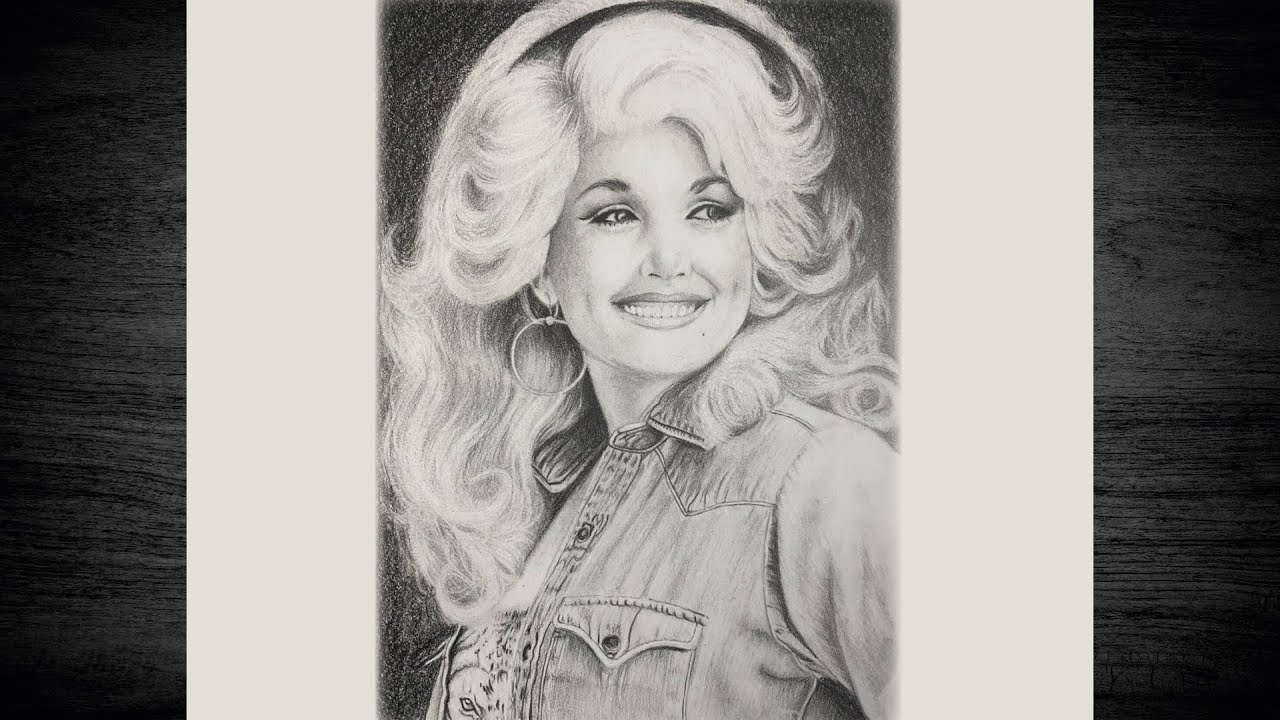 Dolly Parton Pencil Drawing Timelapse | 15 Hours in 10 Minutes