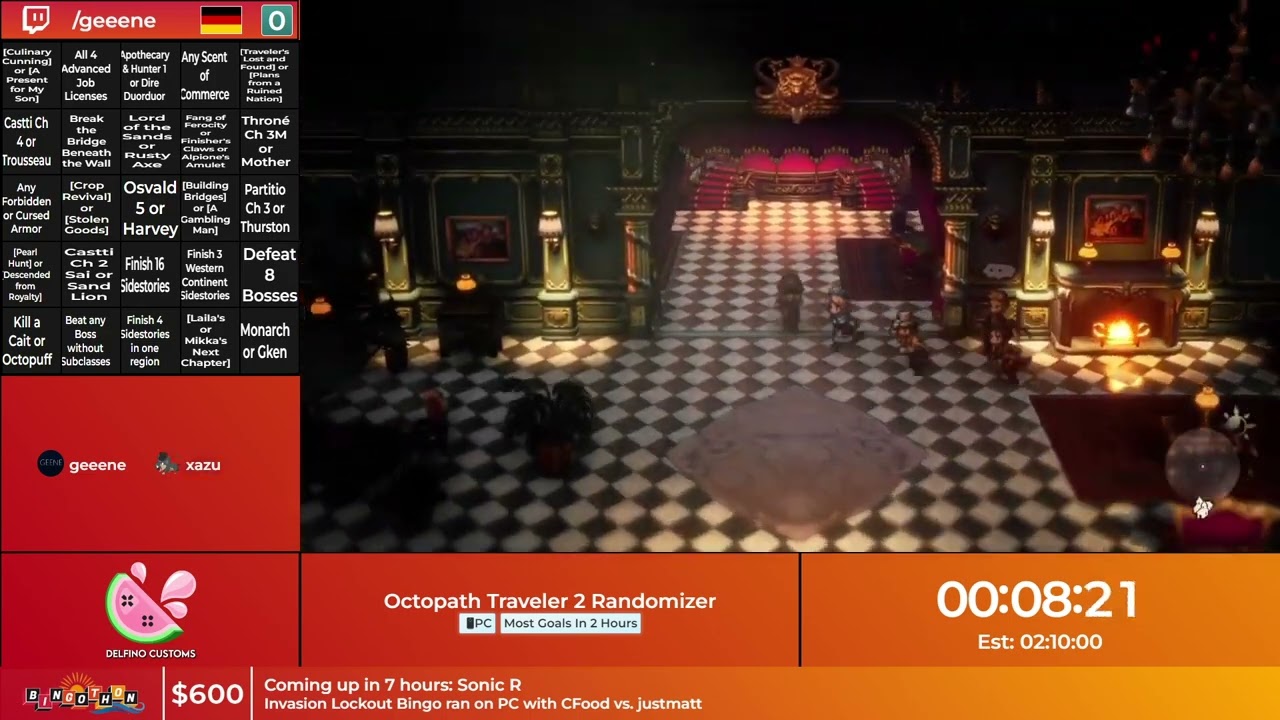 Bingothon Summer 2024: Octopath Traveler 2 Randomizer - Most Goals In 2 Hours by geeene